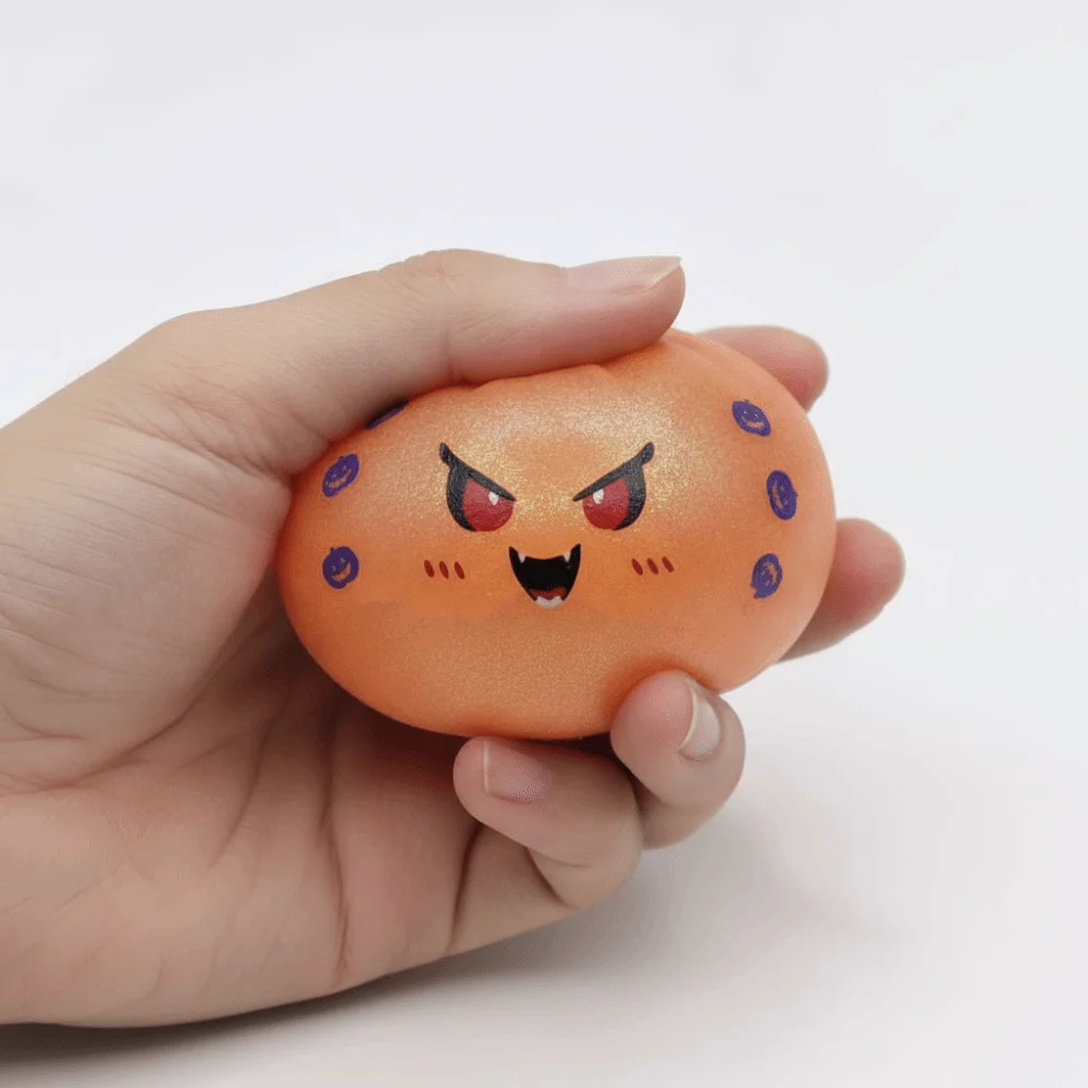 Slow Rising Dumpling Squeeze Toy Lightweight Baozi Pumpkin Bun Squishy Creative Design Multi-Colors Spooky Soft TPR Toy Students