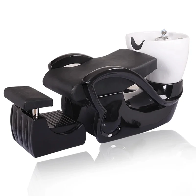 

Hair , semi shampoo chair, fiberglass ceramic basin, full shampoo bed, factory direct sales