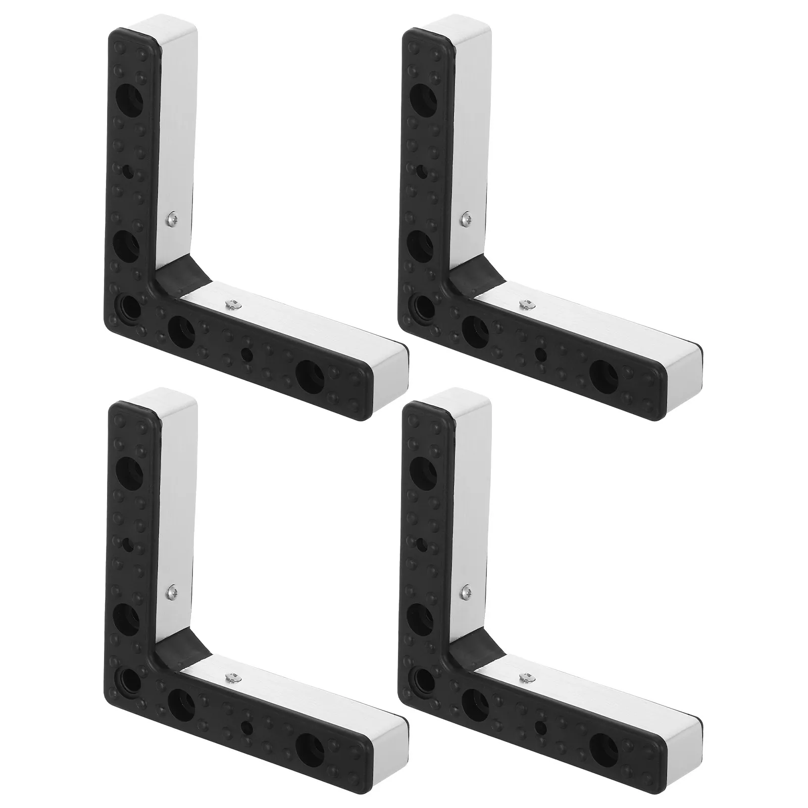 4Pcs Aluminum Sofa Legs L Shaped Cabinet Legs 4.7x4.7 Metal Furniture Feet Sofa Support Couch Risers Couch Feet
