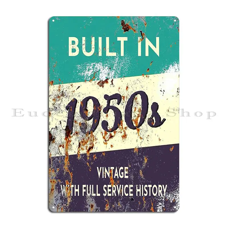 Customiseable Rusted Retro Metal Birth Year Plate Birthday Metal Signs Wall Mural Wall Decor Home Cinema Custom Tin Sign Poster