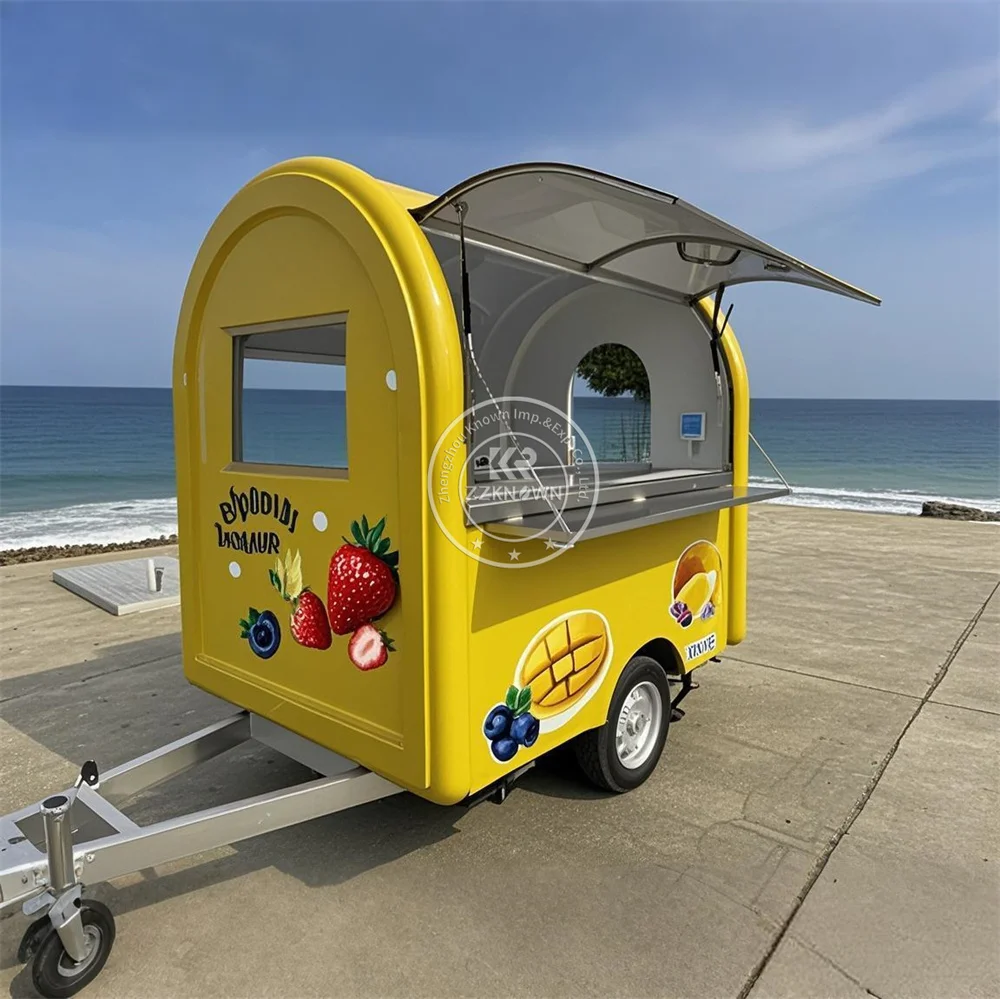 

Multifunctional Customizable Street Food Trailer Barbeque Hot Dog Cart Concession Pizza Snack Fast Food Truck With Full Kitchen