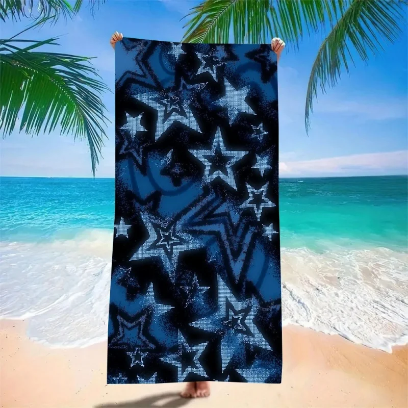 Funny Fish Graphic Beach Towel - Super Absorbent Quick Dry Microfiber Bath Blanket Cute Sea Animal Art for Picnic & Seaside