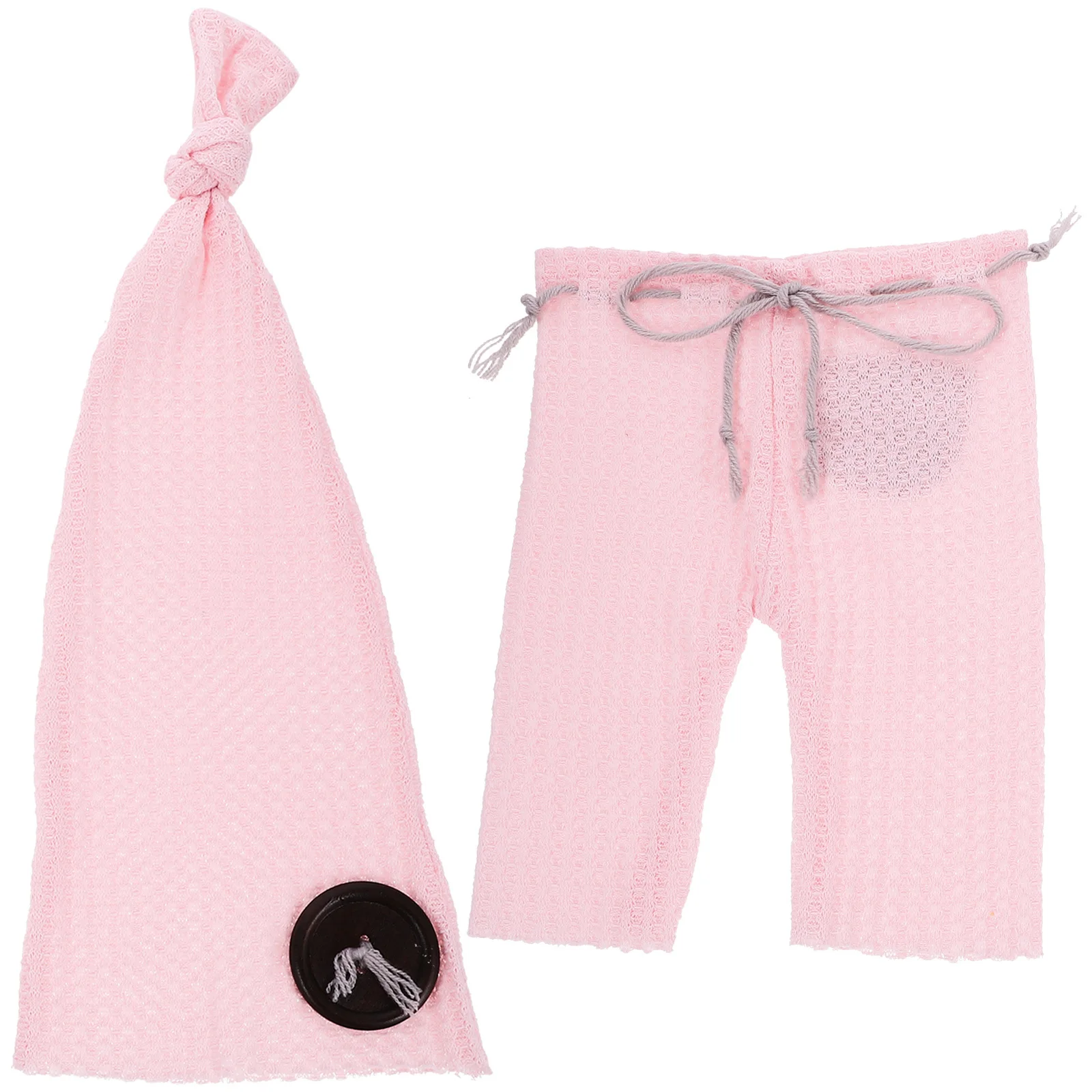 

1Set Photography Knit Hat Pants Outfit Photo Set Soft Breathable Clothes Outfit