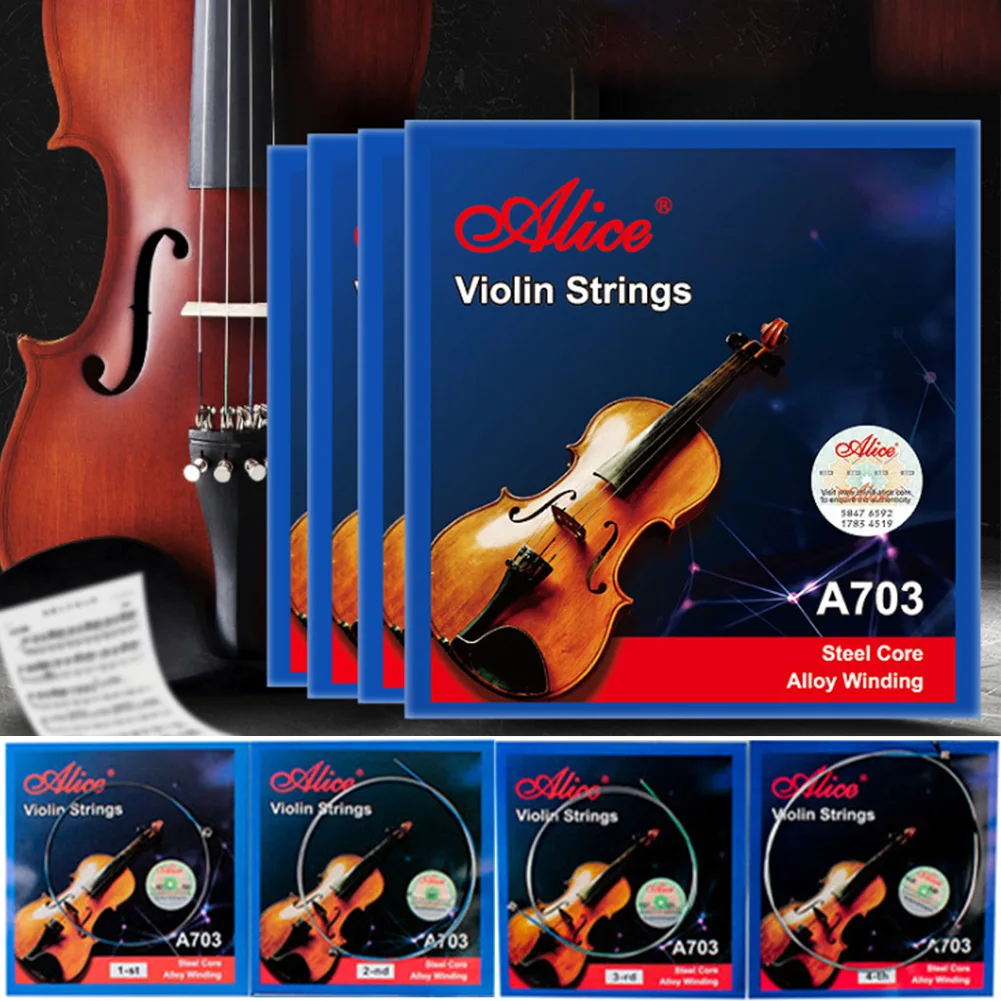 Soft and Vibrant Tone For Full Size Violin Replacement Single String Steel Alloy for Beginner and Music Lovers