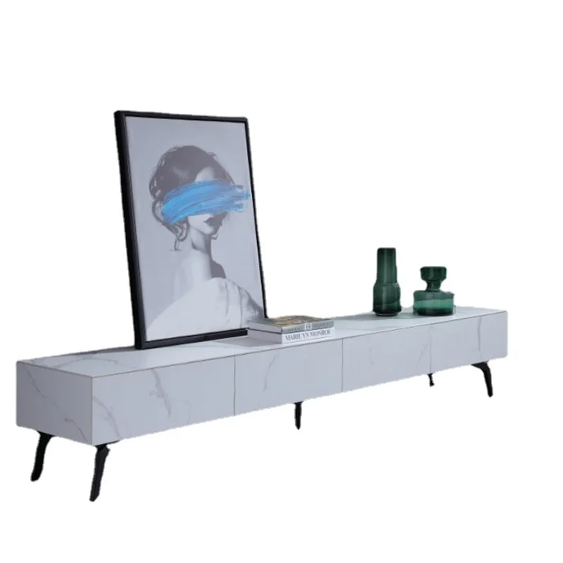 

Full Slate, TV Cabinet, Coffee Table, Combination, Italian, Minimalist, Design, Solid Wood, Household