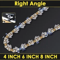 4/6/8 Inch Chains 1/4LP,Electric ChainSaw Chain Replacement Right Angle Mini Steel Chainsaw Garden Tools Chains Blades 1/4''