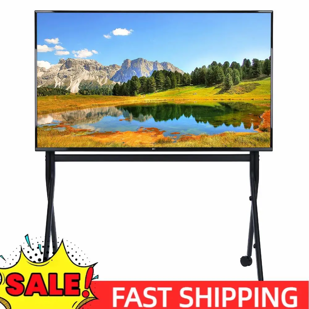 

Portable Corner TV Floor Stand for 86-110 Inch TVs Portable Display Floor TV Stand Max Load 485LBS/220kg with Lockable Wheels