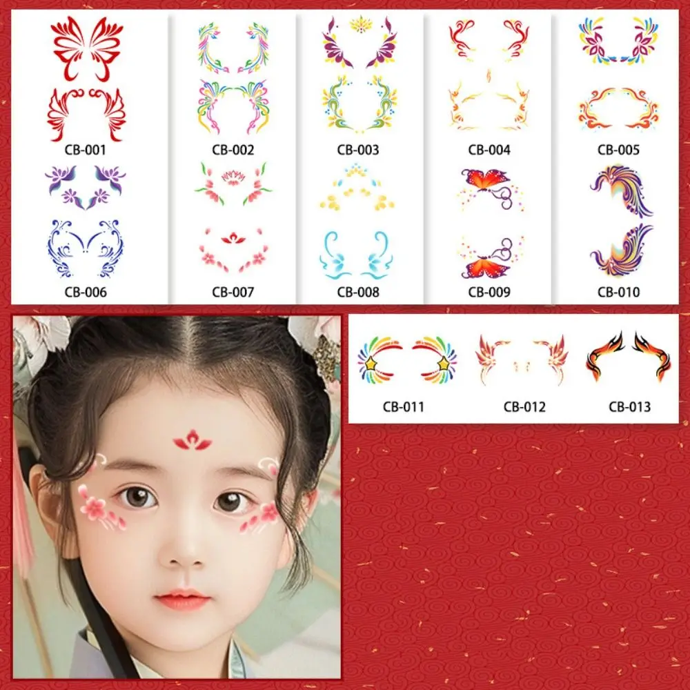 13 pcs Rainbow Star Eyes Tattoo Stickers Colorful Waterproof Children Stickers Face Jewels Fashion Temporary Tattoo Stickers