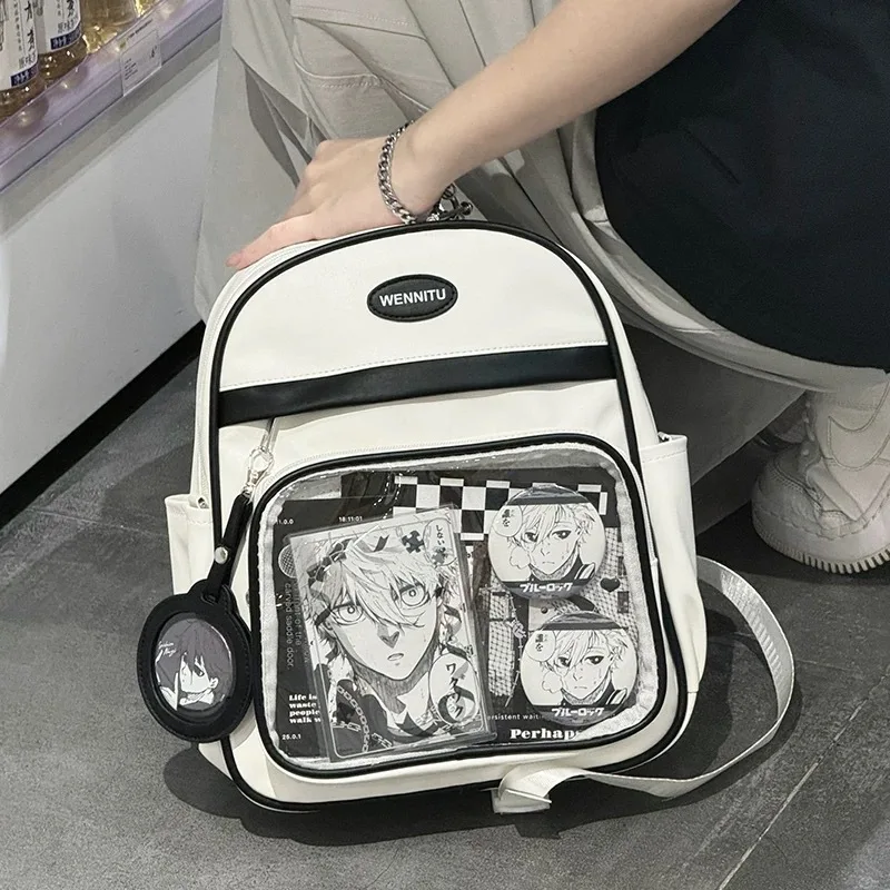 HAEX Harajuku Women Backpacks 2025 Small Capacity Ita Bags Female Kawaii Patchwork Individuality Subculture Mochilas Para Mujer