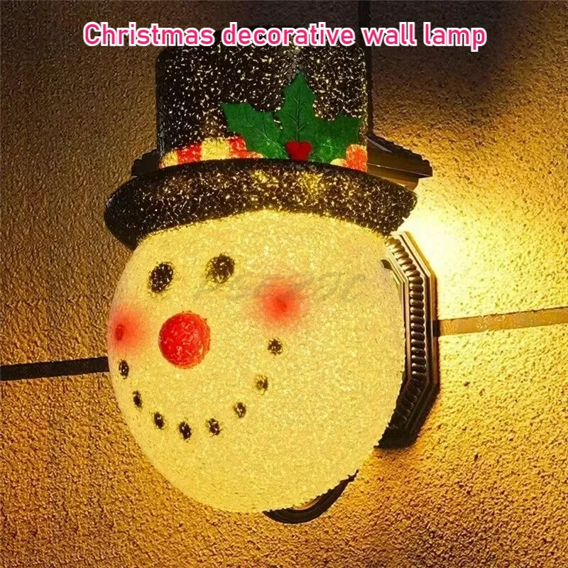 Penguin Christmas Snowman Porch Light Cover Decorations Wall Lamp Lampshade Fits Standard Outdoor Porch Decor