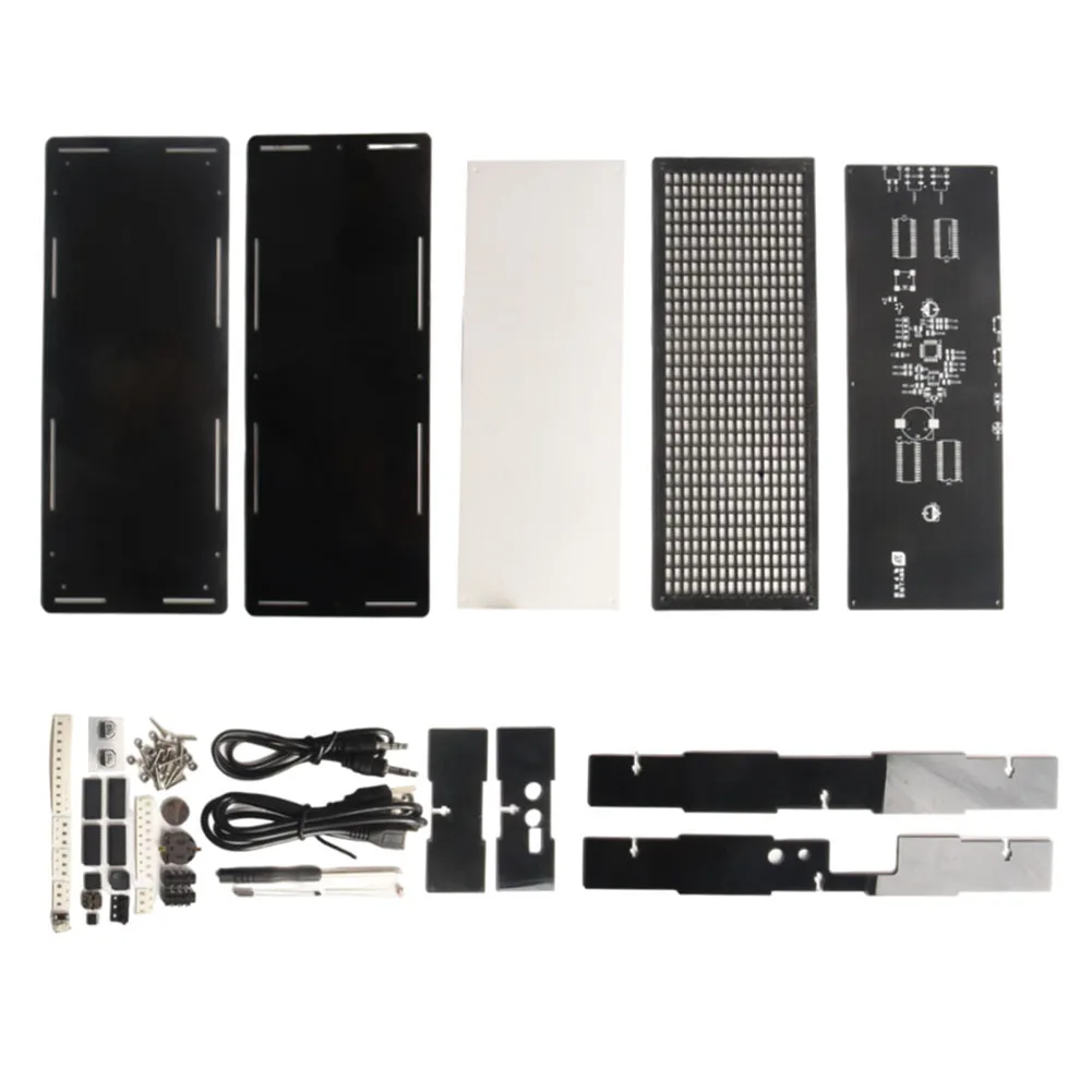 Audio Spectrum LED VU Meter Home Decoration Power-off Retention Real-time Frequency Display USB Power Interface