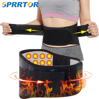 Tourmaline Self-heating Magnetic Therapy Waist Belt Lumbar Support Back Waist Support Brace Double Banded Adjustable