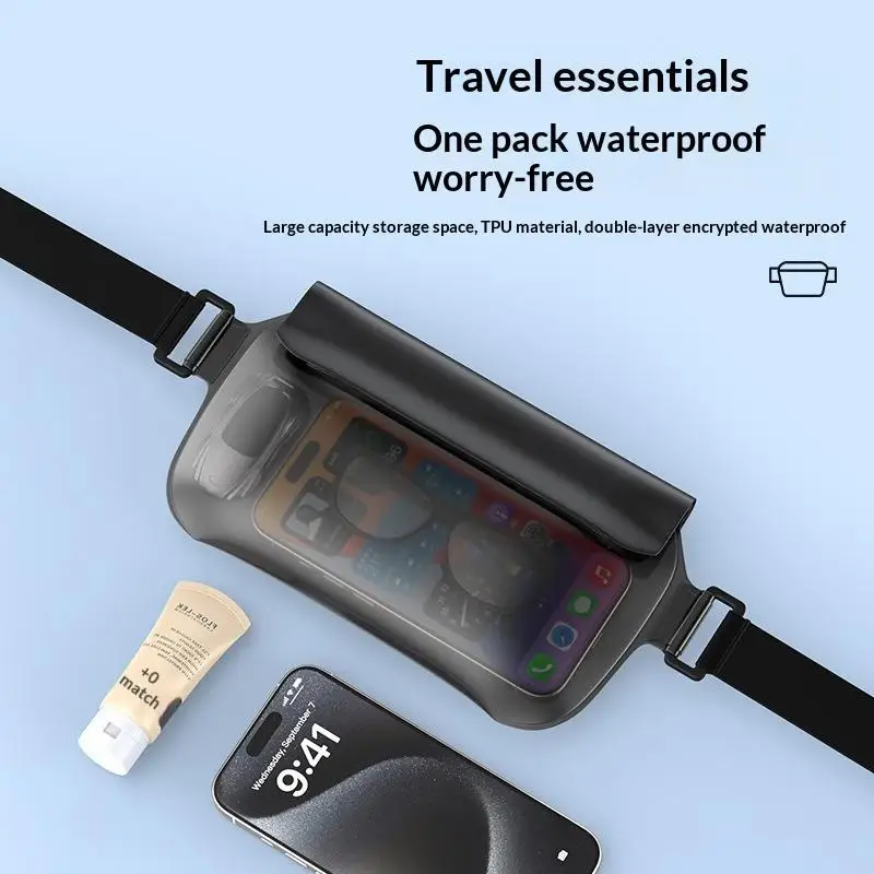 New Waterproof Swimming Pouch Multifunctional Waist Shoulder Pack For Ski Diving Beach Mobile Phone Storage Bag