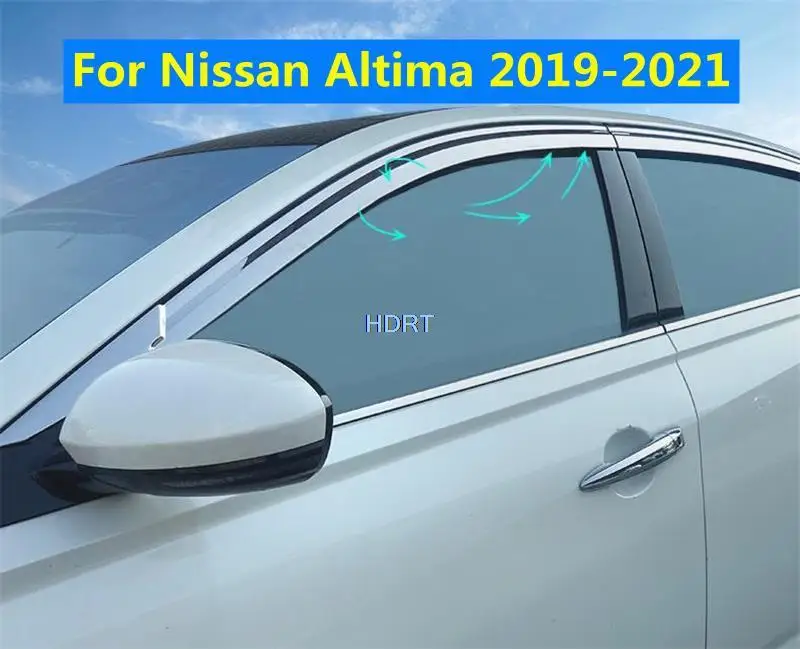 

Window Visor For Nissan Altima Teana Sedan 2019-2021 Vent Awning ABS Chrome Sun Rain Guard Cover Deflectors Car Style Accessorie