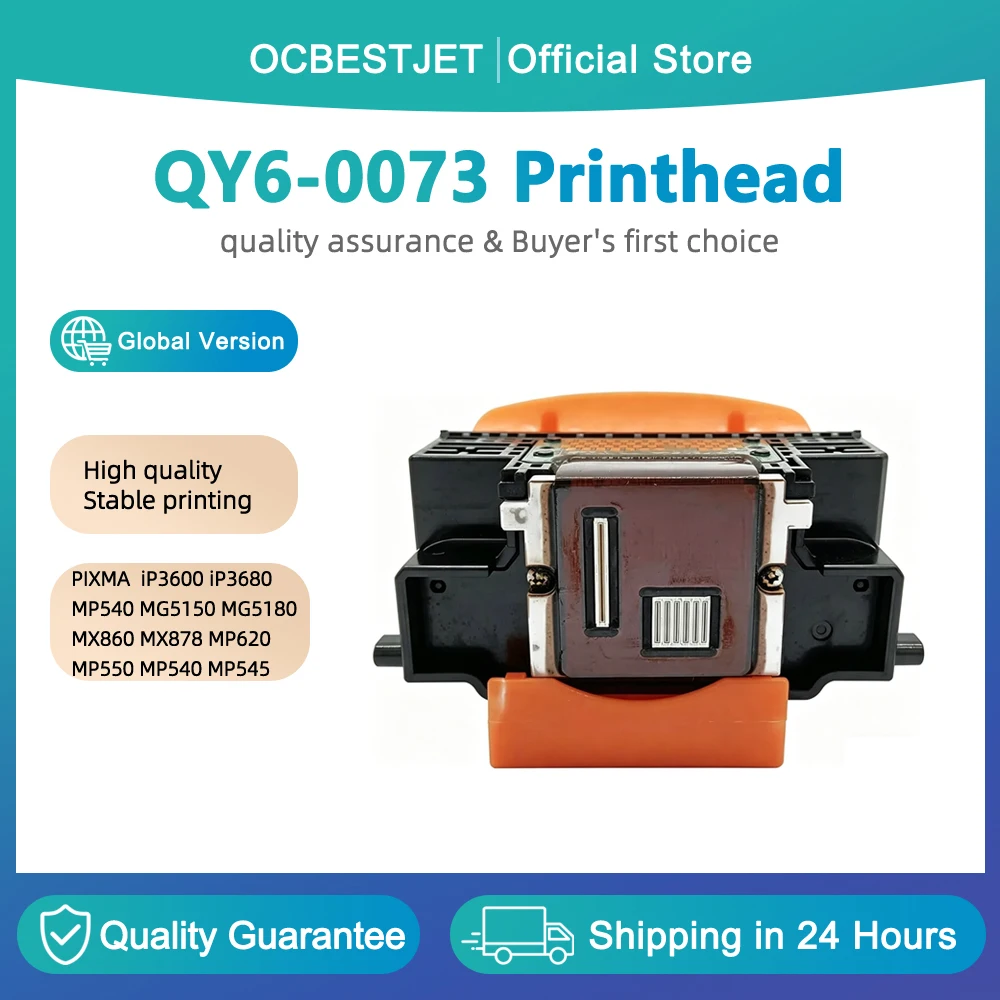QY6-0073 printhead for Canon qy6-0073 printhead for Canon iP3600 iP3680 MP540 MP550 MP560 MP568 MP620 MX860 MX878 MG5150 MG5180