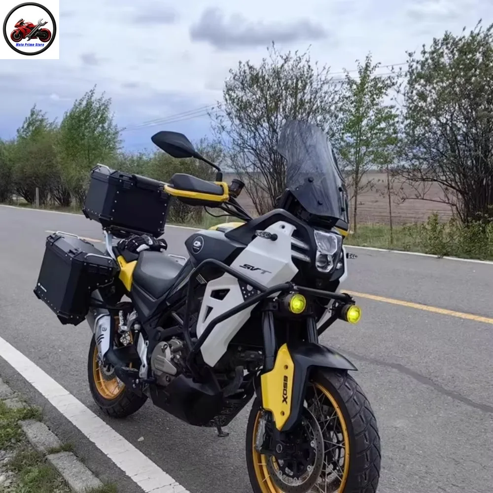 For QIMOTO 650 Motorcycle Windshield Upgrade Heightened Transparent Front Windscreen Rain Guard Accesorios Moto Parabrisas