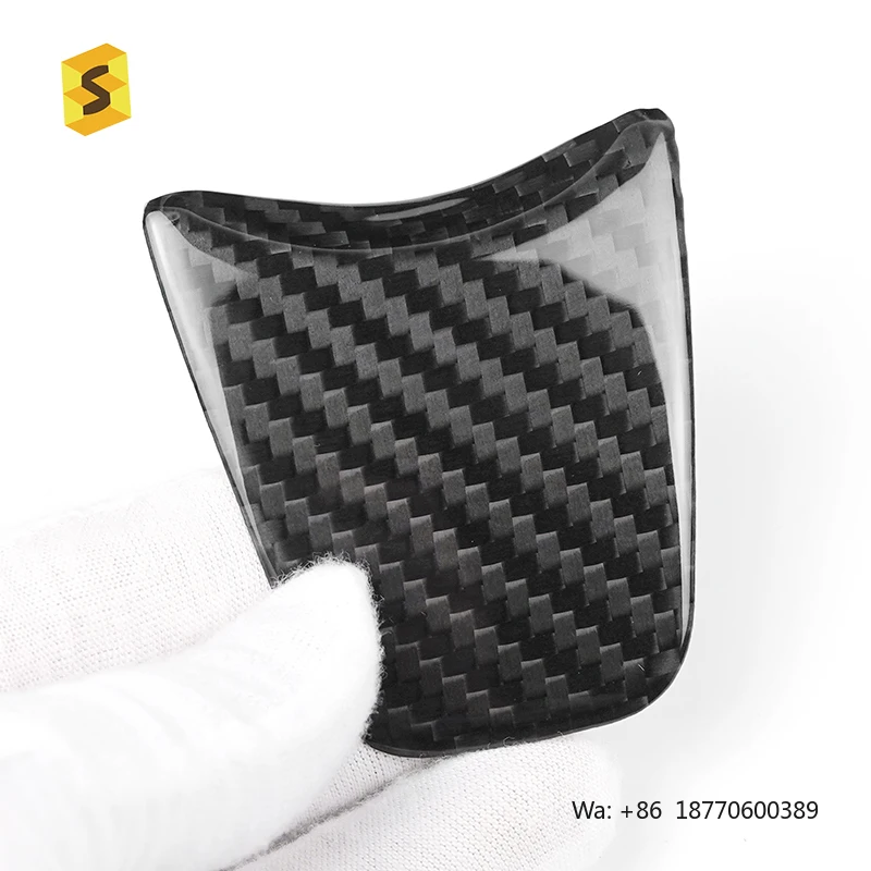 

Shasha Carbon Fiber for Fiat 500 Steering Wheel Low Parts Carbon Fiber Cover for Abarth 595 Car Interior Accessories