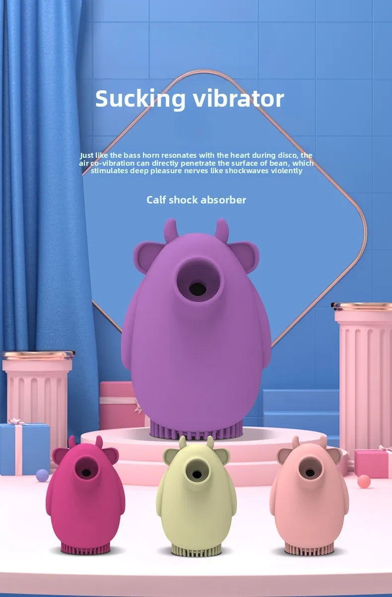 "محفز البظر البقري اللطيف الجديد - بيضة مص وتهتز مغناطيسية، لعبة متعة نسائية قابلة لإعادة الشحن" محمولة ومثيرة #3