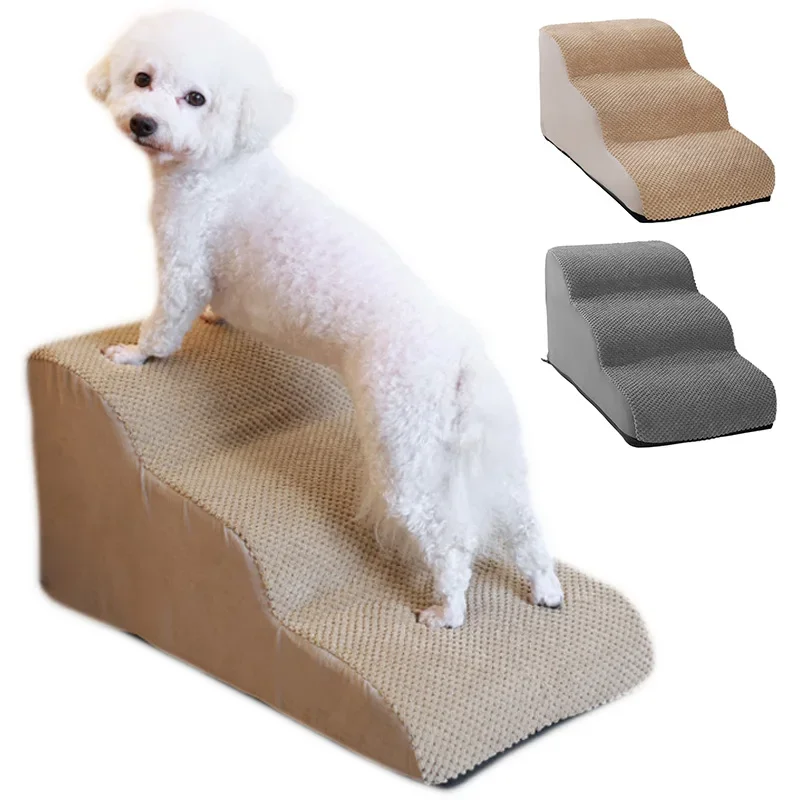 

Dog House Dog Stairs Pet 3 Steps Stairs for Small Dog Cat Pet Ramp Ladder Anti-slip Removable Dogs Bed Stairs Pet Supplies