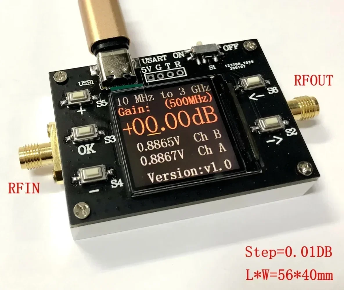 10M-3GHZ 120DB Large Dynamic Range CNC Gain Amplifier 0.01DB Step RF Amplifier