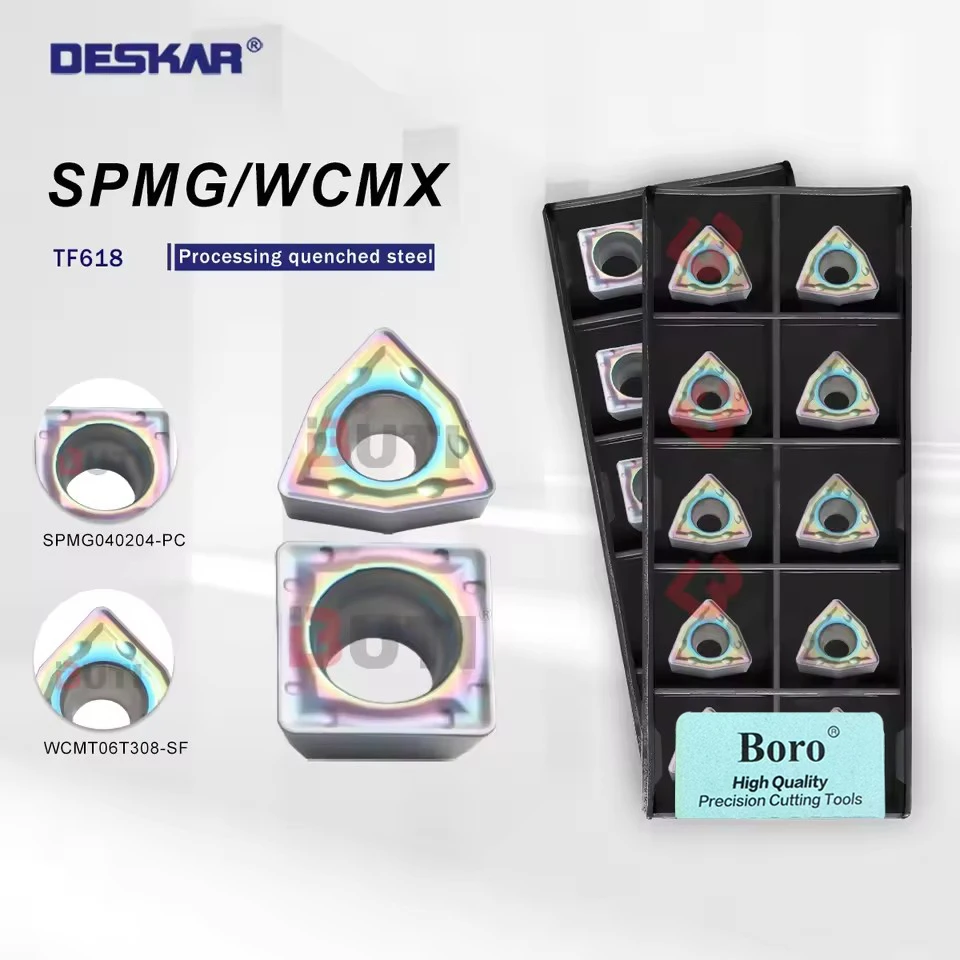 

DESKAR 100% оригинал SPMG050204 SPMG060204-TG WCMX030208 WCMT06T308 WCMT050308-SF TF618 Инструмент Turnin с ЧПУ Обработка закаленного станка