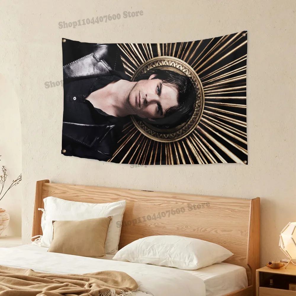 Damon Salvatore Flag Funny Flags Room Decor Home & Garden Wall Flag Workshop Flags for Rooms Outdoor Decorations