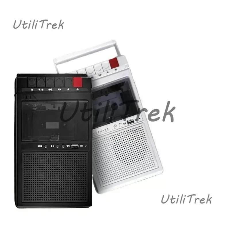 Portable Cassette Recorder Nostalgic Retro Portable Tape Player Walkie-Talkie Player Recorder and Playback All-In-One