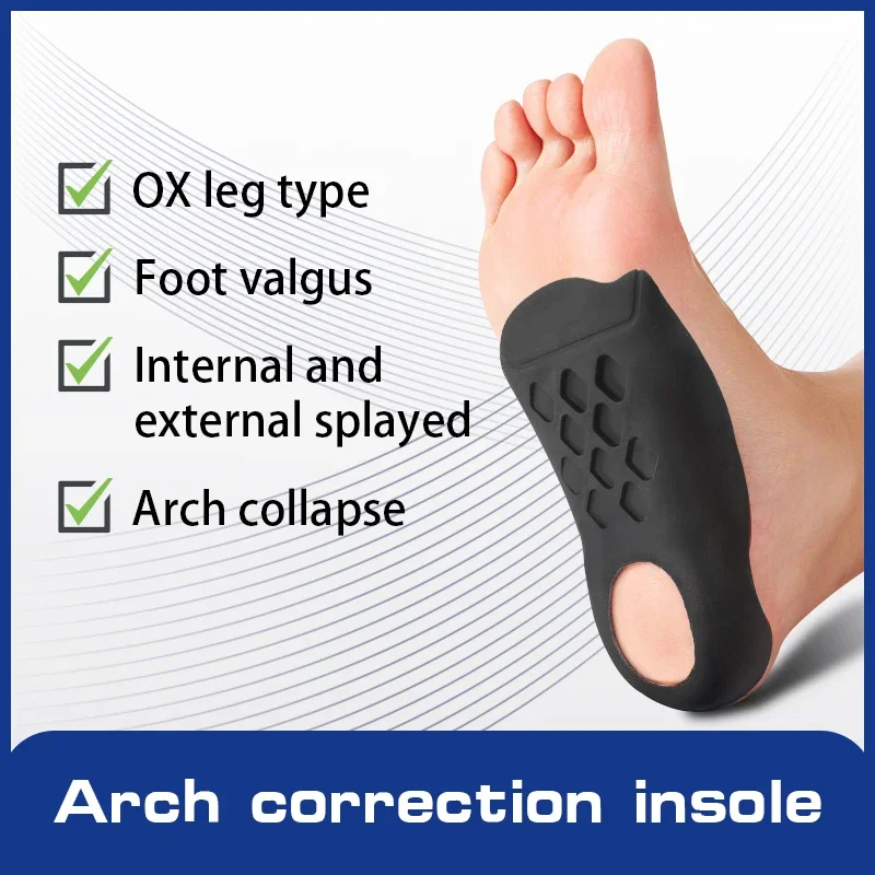 1 Pair New Arch Support Comfort Insoles, Shock-Absorbing Cushion Shoe Inserts, Unisex Foot Care Pads for Daily Shoes