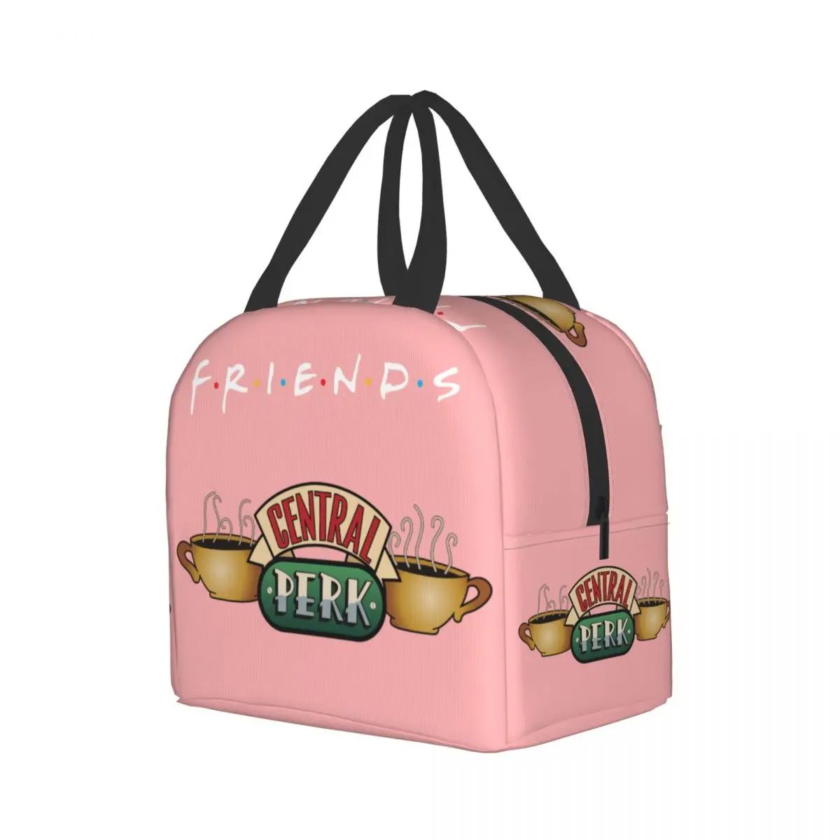 Classic TV Show Central Perk Friends Lunch Bag Cooler Insulated Lunch Box for Women Kids School Work Picnic Food Storage Bags