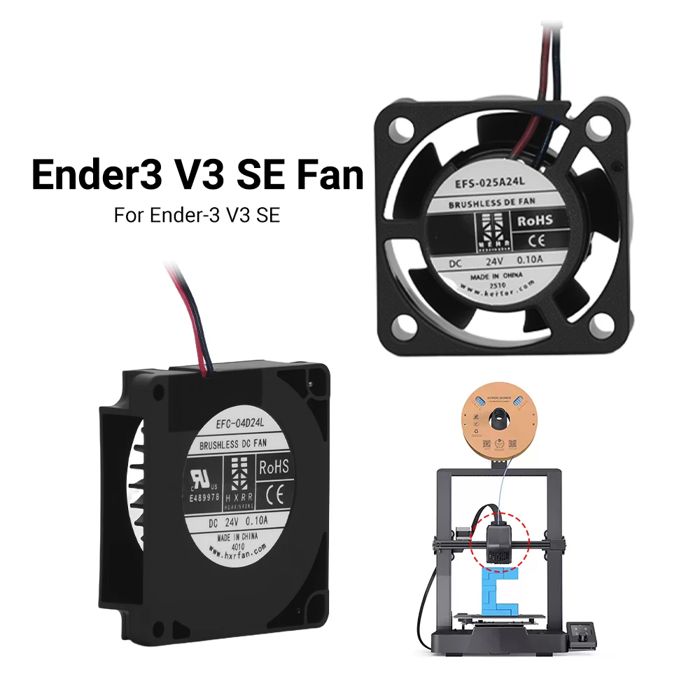 

Вентилятор осевой Ender 3 V3 SE 2510, гидравлический осевой вентилятор для V3 SE, вентилятор-воздуходувка с двойным шарикоподшипником 4010 для Ender3 V3 KE, запчасти для 3D-принтера