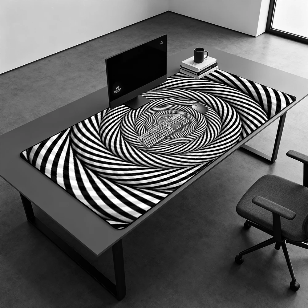 Abstract Mousepad Black White Table Pad 1200x600 Desk Mats Washable Game Playmat 160x90 Mouse Pad 1400x600 Xxxl Computer Carpet