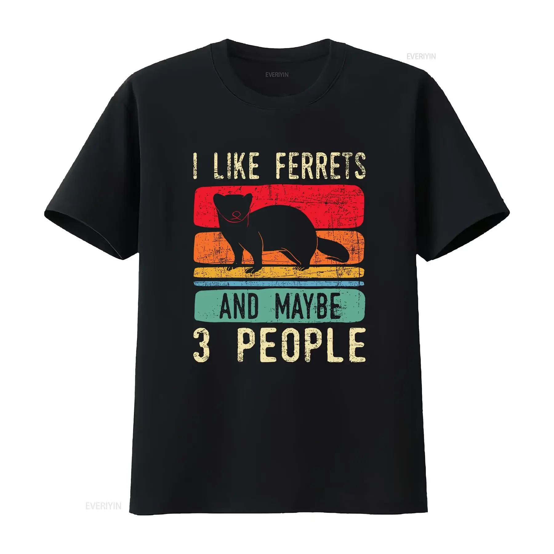 I Like Ferrets Ferret Lover Pet Owner Zoo Animal T shirt vintage Washed Stretched Unisex streetwear fashion Breathable