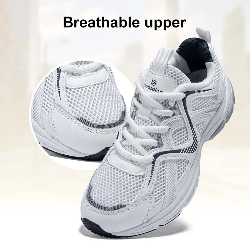 Baasploa Women Running Shoes Lightweight Breathable Sport Shoes Female Lace-Up Comfort Walking Casual Sneakers Rubber Non-Slip