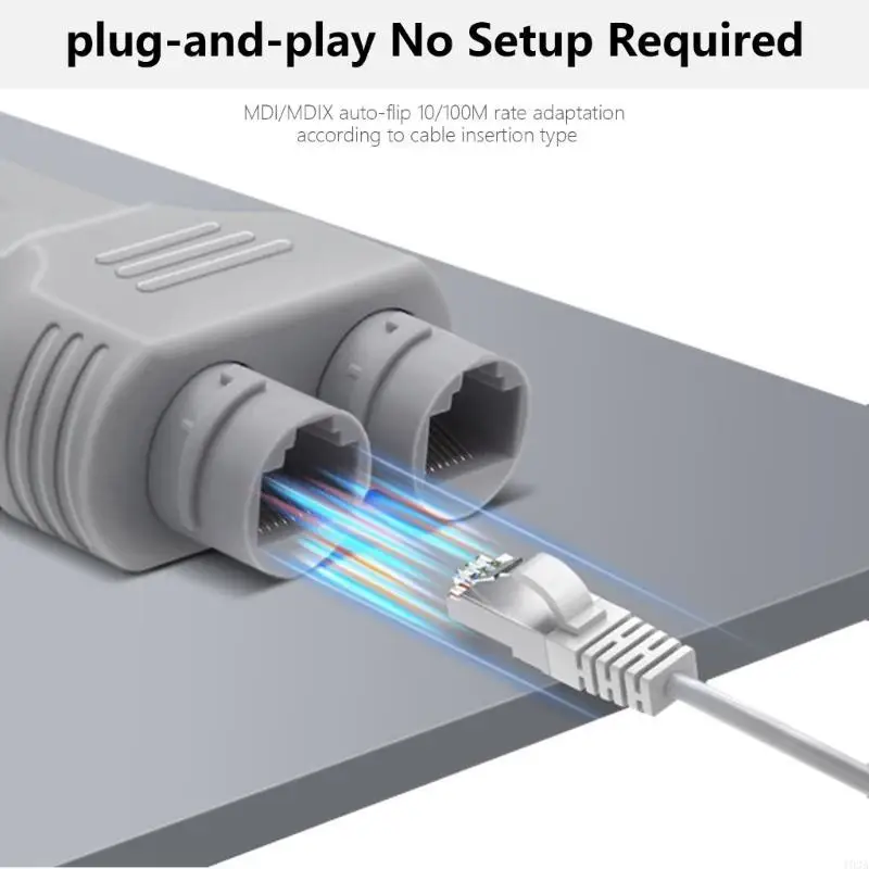 193A Waterproof Design,IP68 Waterproof RJ45 Coupler Splitters 1in 2Out Data Transmission Extenders Reliable Data Distribution
