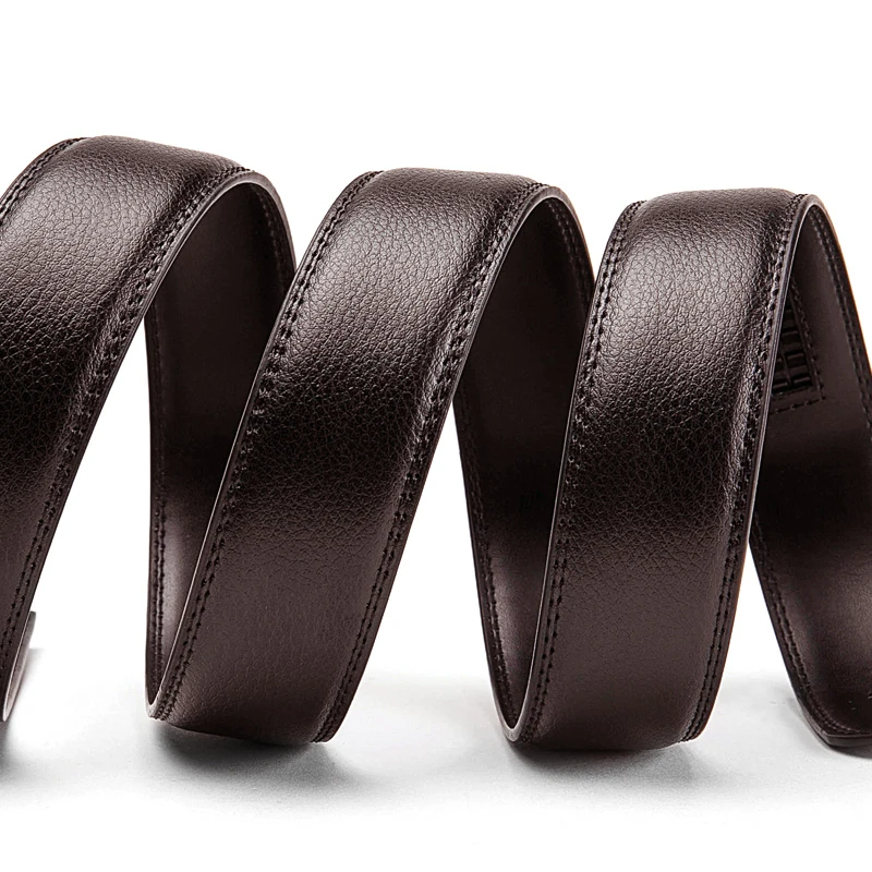 Echtes Leder Hochwertiger Rindsledergürtel ohne Schnalle DIY Herrengürtel Modische Herrengürtel ohne Schnalle Geeignet für Daile Wear – Detail 3