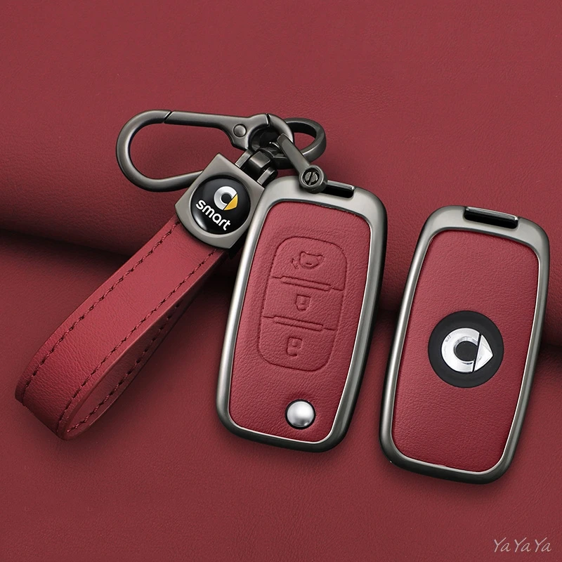 

Car Key Case Cover Alloy Shell Decorate Pendant For Smart Fortwo Forfour 450 451 452 453 454 Roadster Auto Interior Accessories