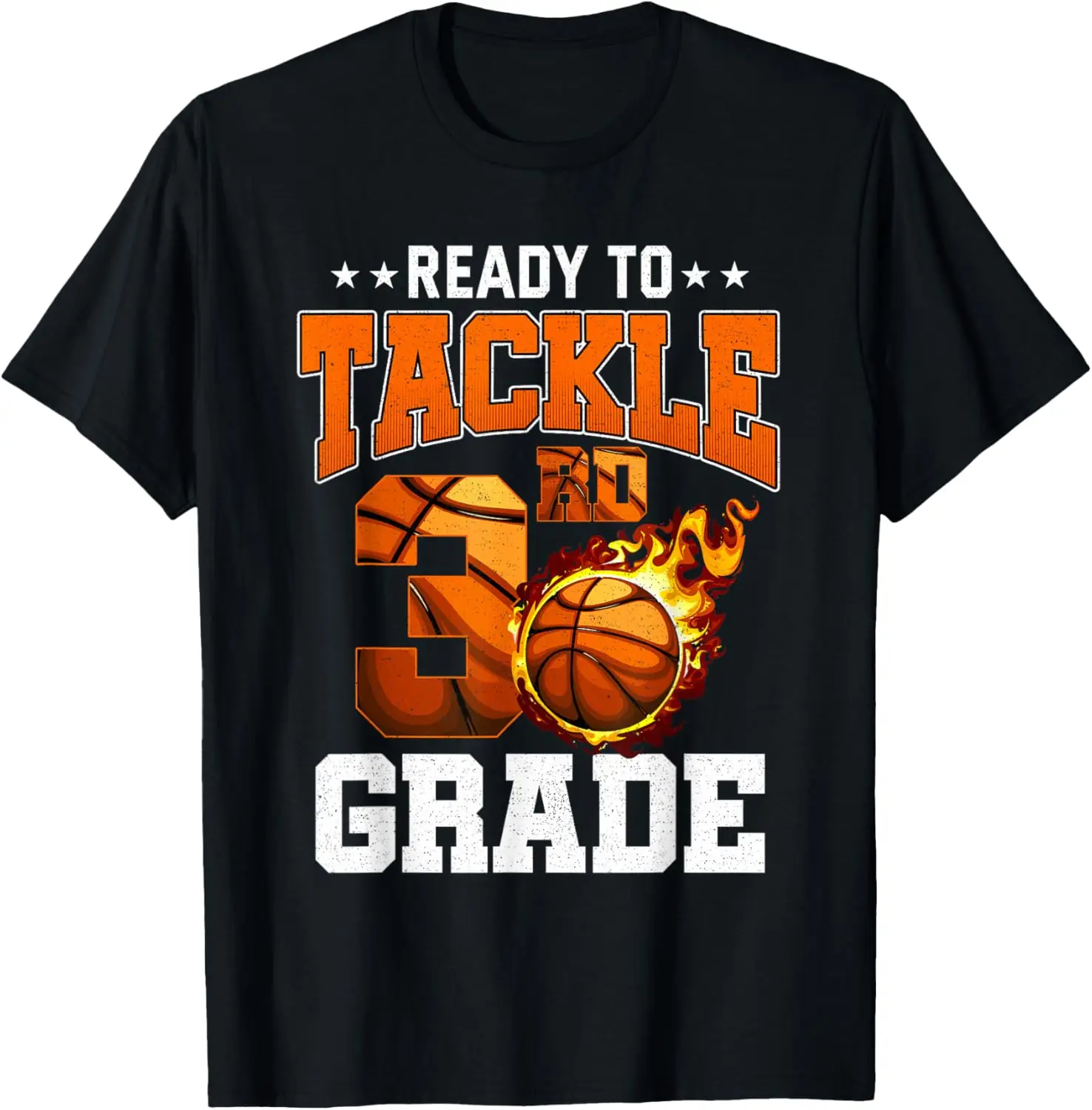 I'm Ready to Tackle 3rd Grade Basketball Back to School Boys T-Shirt