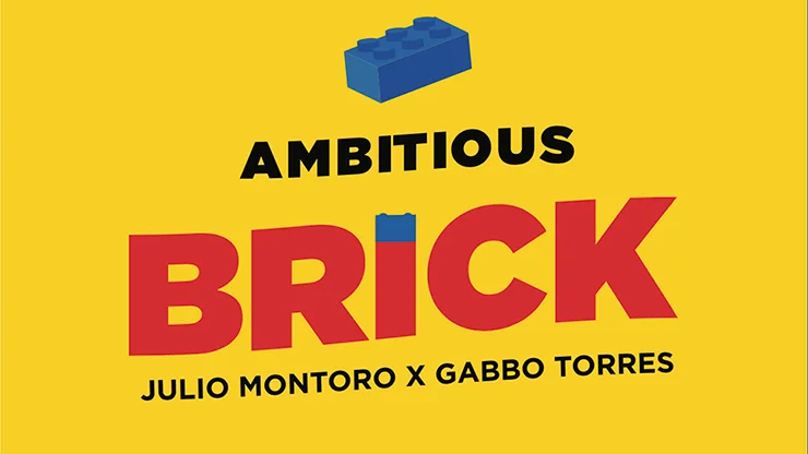 AMBITIOUS BRICK (Gimmicks and Online Instructions) by Julio Montoro Close Up Performer Magic Tricks Illusions Magician Props Fun