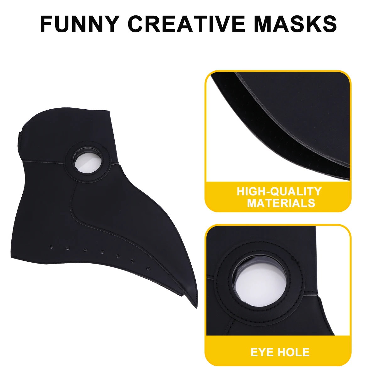 Maschera a becco Costume da festa horror Peste Halloween Decorazione protettiva in resina PU stile scuro