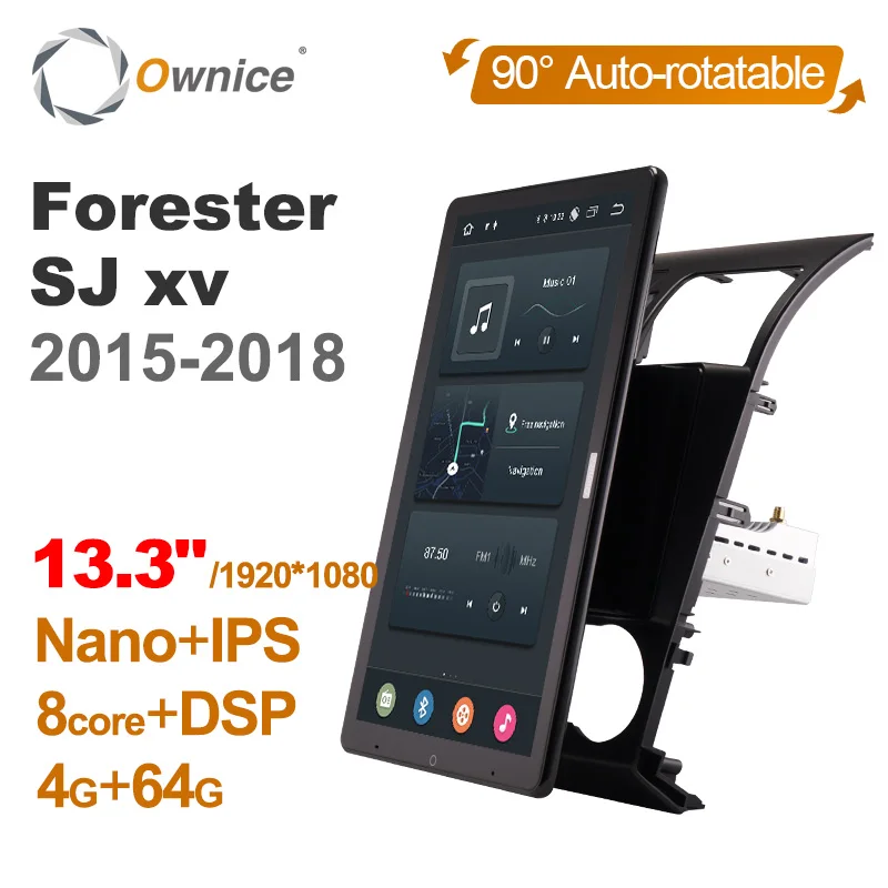 

13.3Inch Ownice 1Din Android 12.0 Car Radio 360 Panorama for Subaru Forester SJ Xv 2012-2015 GPS Auto Audio SPDIF 4G LTE NO DVD