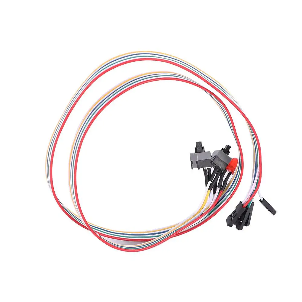 

Durable HDD LED Light Computer Case PC Desktop Reset Computer Cables Connectors Switch Cable