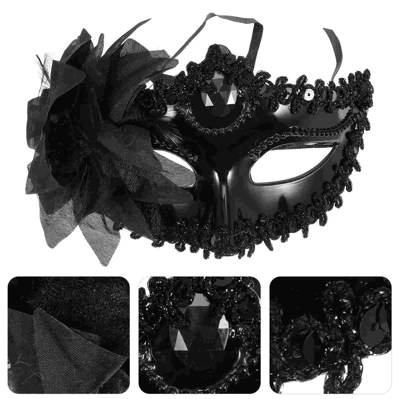 2 Pcs Flower Face Mask Lily Party Supplies Princess Cosplay Decorative Masquerade