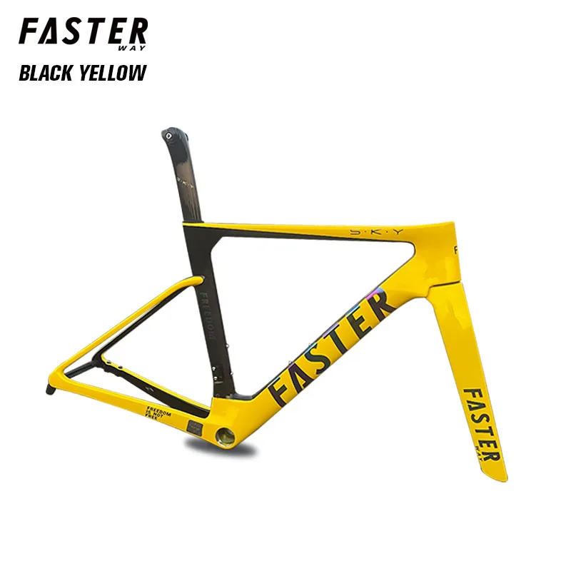 نموذج جديد T47 FASTERWAY الحرية إطارات الكربون دراجة الطريق الإطار مع شوكة Seatpost المشبك سماعة المقود 32C مكبح قرصي