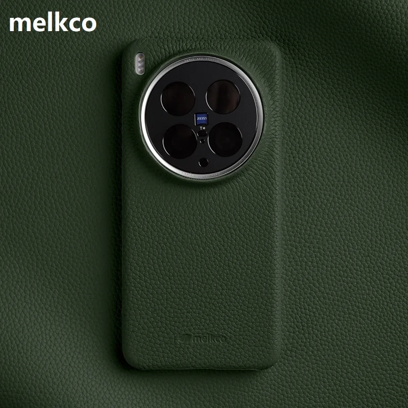 

Чехол для телефона Melkco из натуральной яловой кожи для Vivo X200 Ultra X200S X100 Pro Mini X100S, защитная пленка для камеры + внутренняя крышка из микрофибры