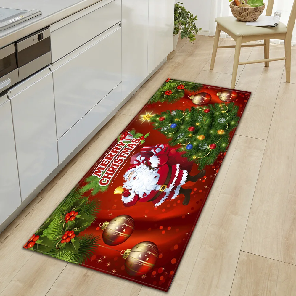 Tappetino da cucina di natale zerbino d\'ingresso della casa soggiorno camera da letto decorazione del pavimento tappeto corridoio porta del bagno