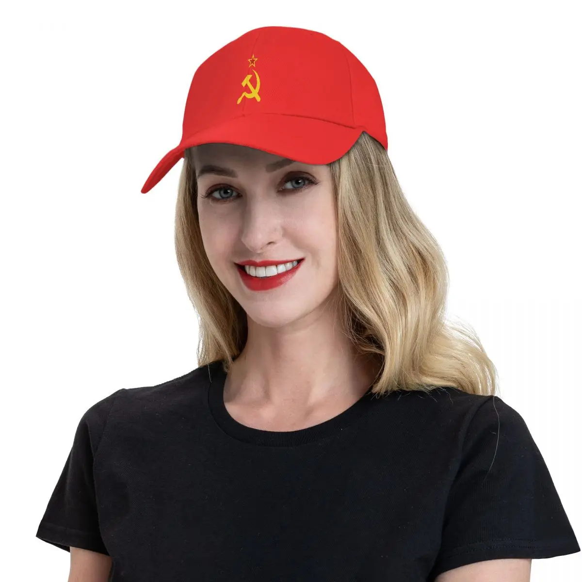 Russian Soviet Flag Baseball Cap for Women Men Breathable CCCP USSR Hammer And Sickle Dad Hat Performance Snapback Summer Hats