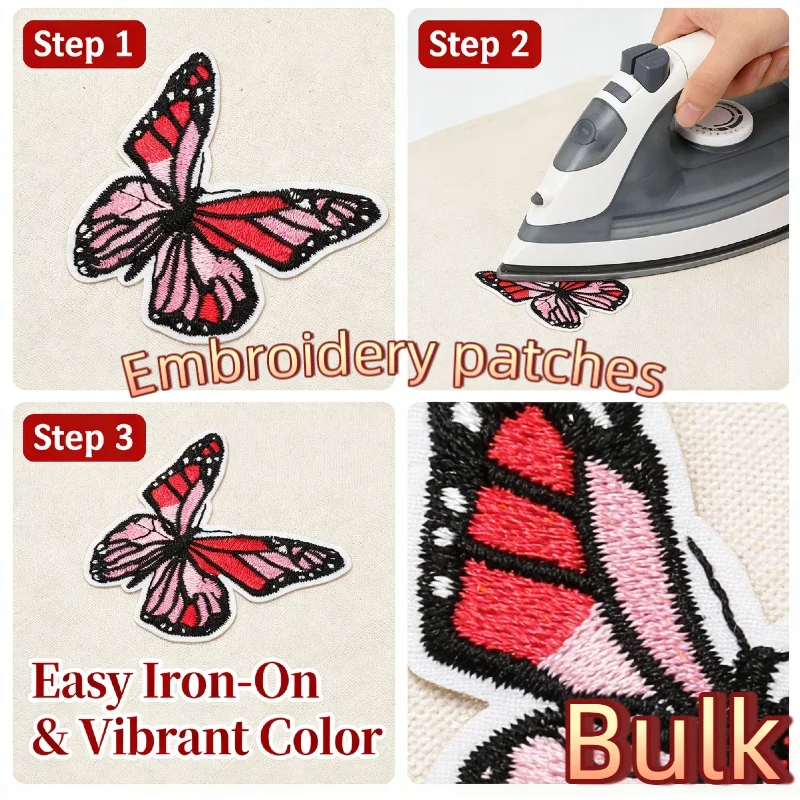 

Оптовые наборы из 10/12 штук: красивые нашивки-нашивки в виде насекомых, синие разноцветные бабочки, пришивные крепления для толстовок, декор для рукоделия и шитья