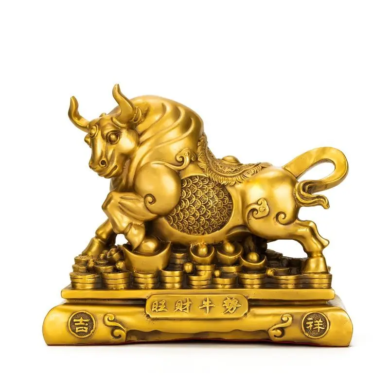 

Copper bull ornament, fortune such as rainbow office living room gift