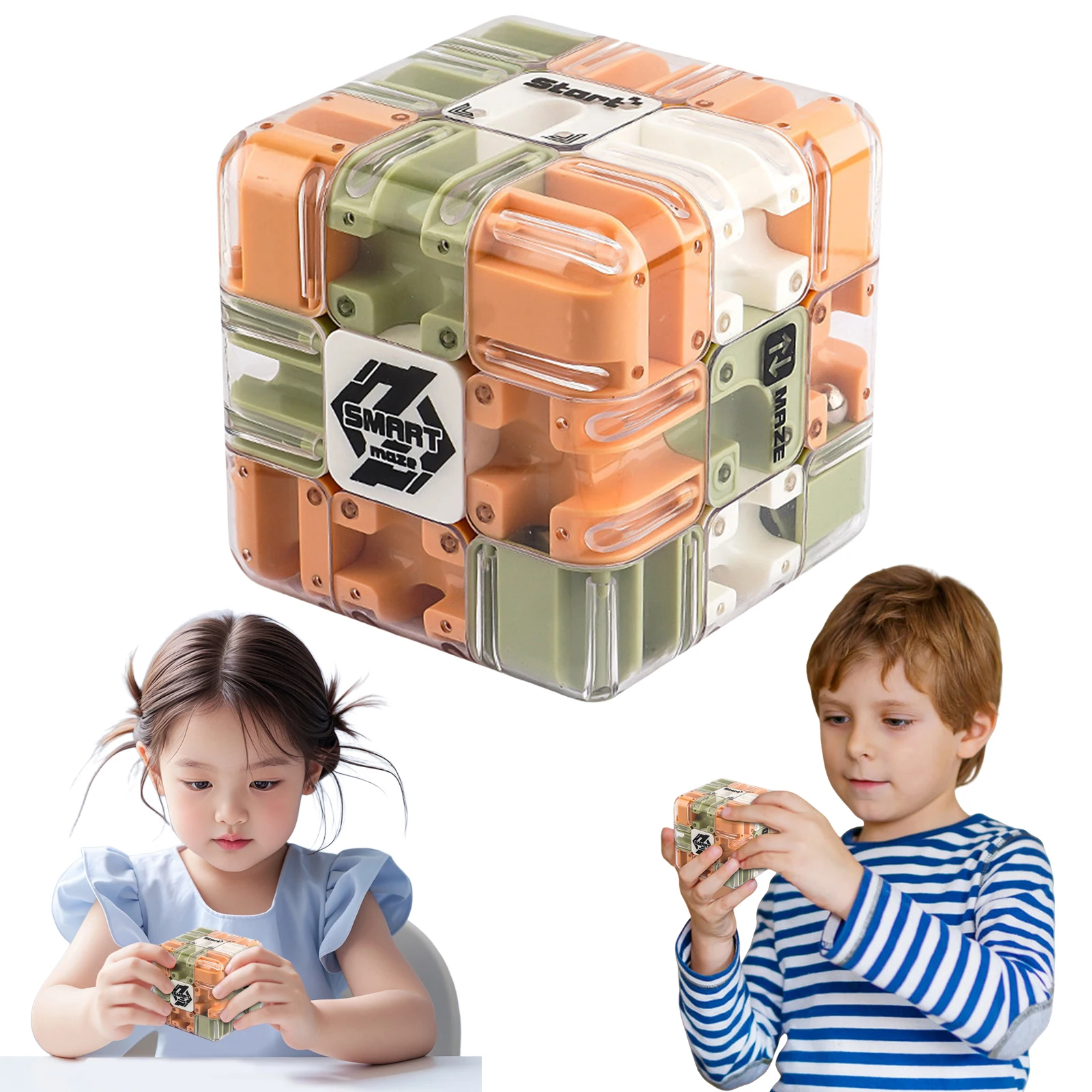 3D Doolhof Magische Kubus Zeszijdige Transparante Puzzel Snelheid Kubus Kubussen Doolhof Speelgoed Voor Kinderen Educatief Speelgoed Verjaardagsfeestje gift