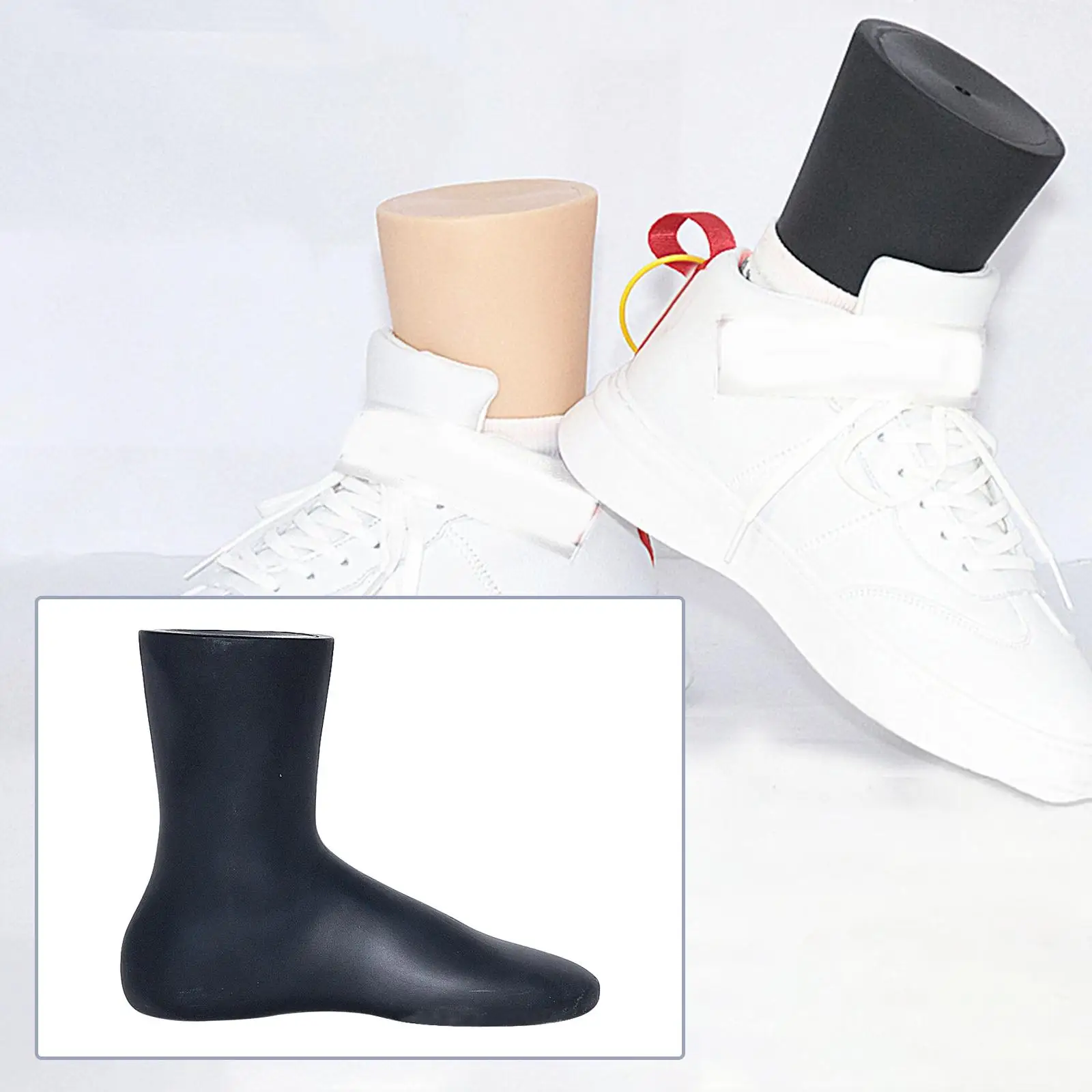Female Mannequin Foot PVC Vinyl Display Mold Shoe Stand Jewelry Ankle Chain Holder for Shop Home